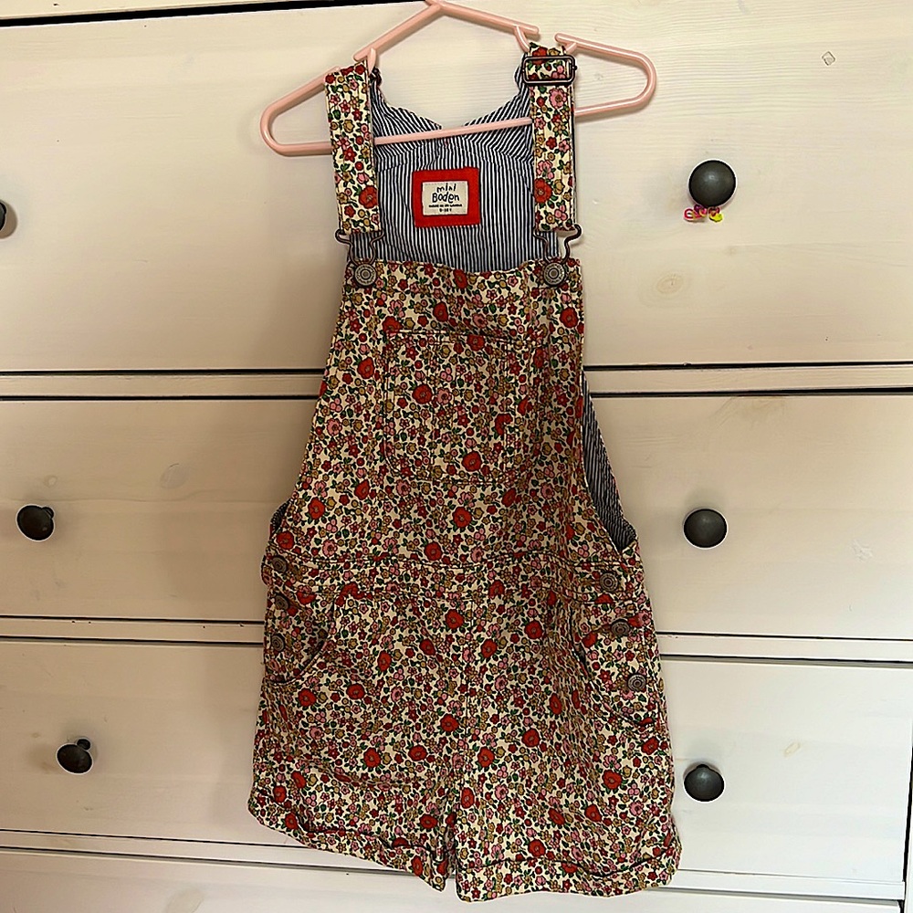 Mini Boden floral overalls